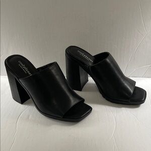 Cool Planet by Steve Madden Black Women's Heeled Mules Size 8.5